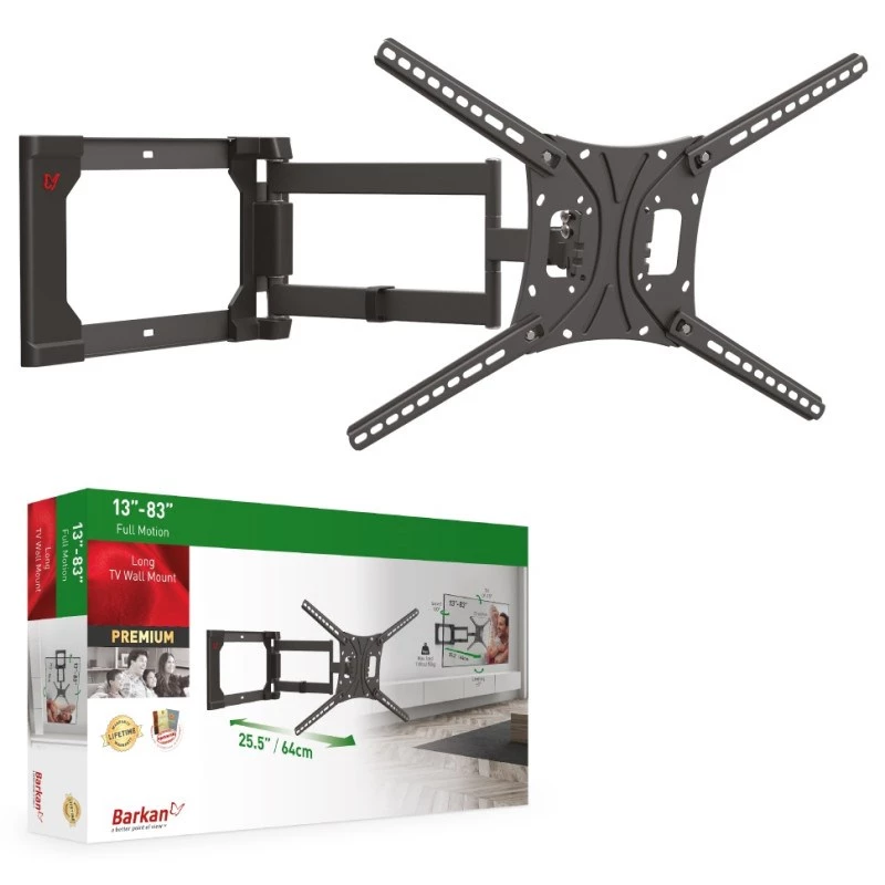 TV-teline Barkan Mounting Systems 4400 50 kg 2,03 m musta