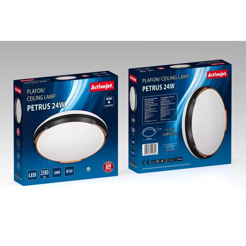 Activejet LED-kattovalaisin AJE-PETRUS 24W