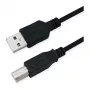 ROLINE RM USB 2.0 -kaapeli, Type-A-B, musta, 0,8 m