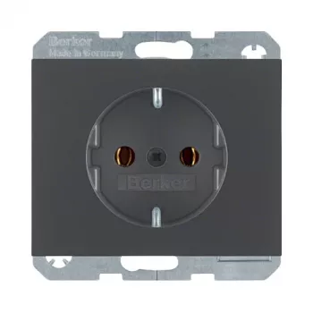 Pistorasia Type-F Berker 47157006, 16 A, 250 V, antrasiitti, termoplastinen kotelo