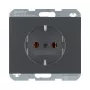 Pistorasia Type-F Berker 47157006, 16 A, 250 V, antrasiitti, termoplastinen kotelo