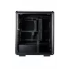 PC Midi Tower Cooler Master MasterFrame 500 Mesh — musta läpinäkyvällä sivulla, tukee ATX/EATX, 2x200 mm edessä, 1x120 mm takana