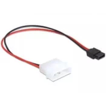 Delock virtakaapeli Molex 4-pin uros ohut SATA 6-pin naaras 24 cm