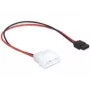 Delock virtakaapeli Molex 4-pin uros ohut SATA 6-pin naaras 24 cm