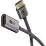 Ultra High-Speed HDMI-taipuva adapteri, kaapeli musta/kulta