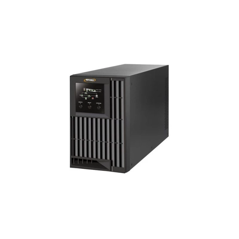 Infosec E4 Value 1000 keskeytymätön virransyöttö (UPS) kaksoismuunnin (Online) 1 kVA 3 AC-lähtöä