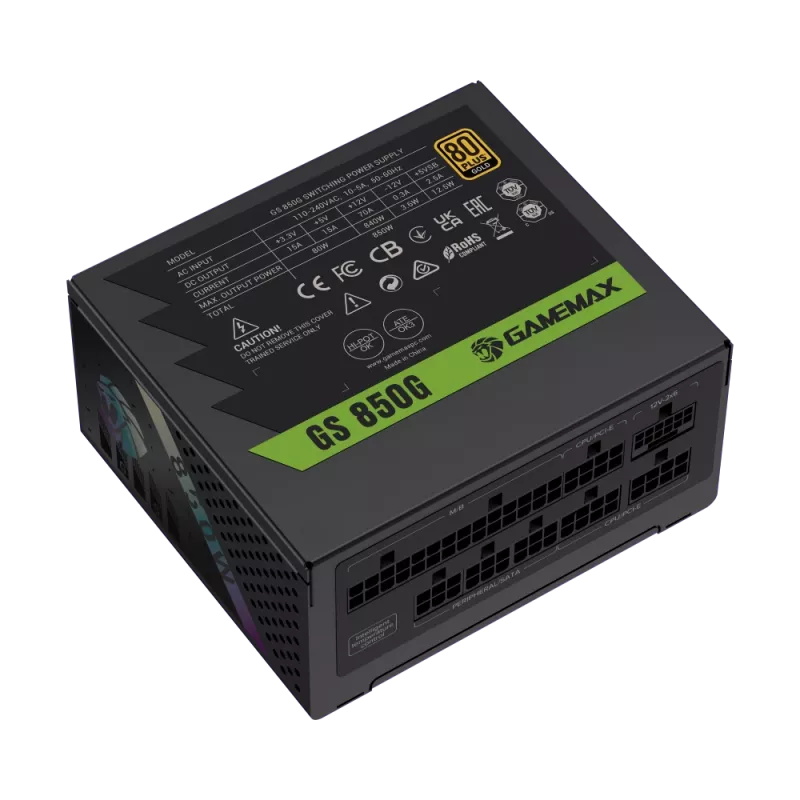 Gamemax-virtalähde, 80 PLUS, Gold | GS 850G | 850 W