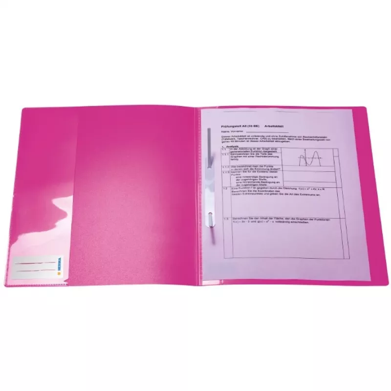 Tavallinen arkistokansio Herma 19638 polypropyleeni PP pinkki A4