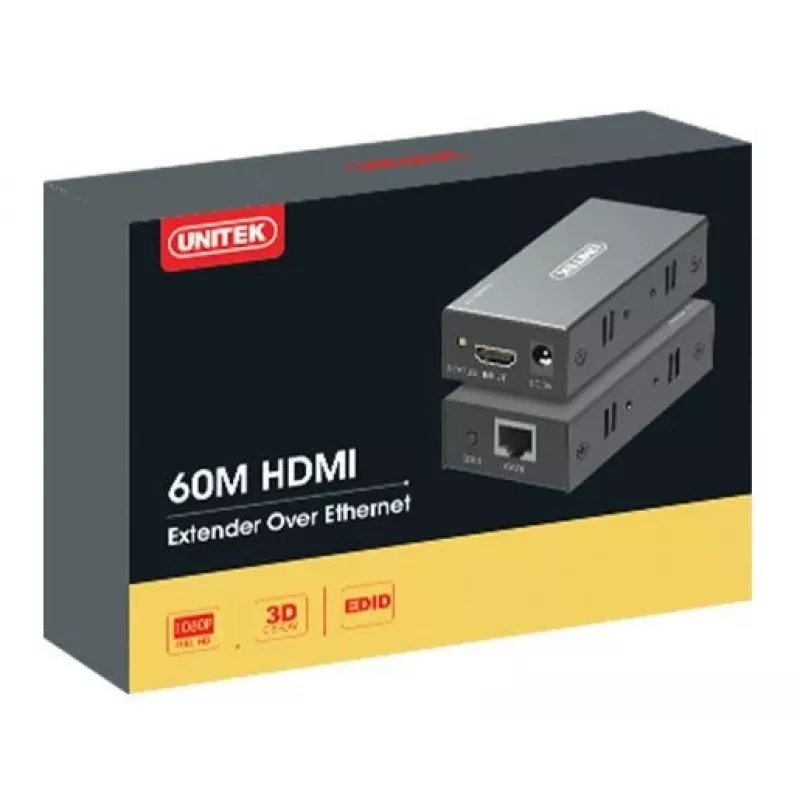 Unitek jatko HDMI Ethernetin yli, 60M, V100A