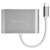 Ulkoinen videosovitin SILVERSTONE EP16 USB-C 3.1 HDMI- ja VGA-lähdöillä