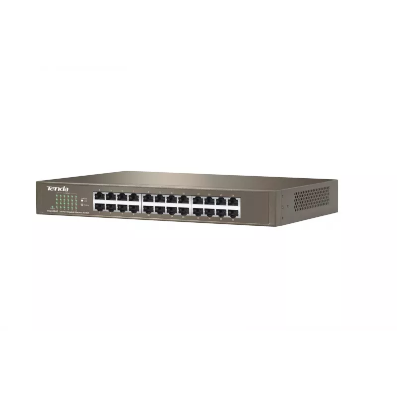 Hallitsematon kytkin TENDA TEG1024D 24-porttinen Gigabit Ethernet, 48 Gbps, 8000 MAC-taulukko, sininen