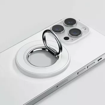 SODI kaksipuolinen magneettinen rengasteline BM-350 valkoinen MagSafe-yhteensopiva