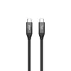 USB-C-kaapeli Unitek C14100ABK01-2M – 2 m, 100 W Power Delivery, 40 Gbit/s tiedonsiirto