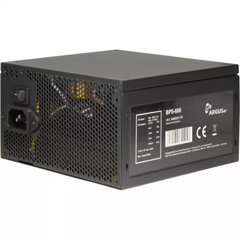 Virtalähde Inter-Tech Argus BPS-600 600 W