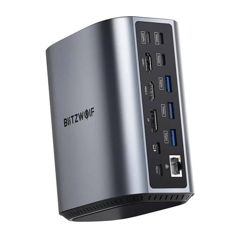 Telakointiasema BlitzWolf BW-TH15 17in1 — 2x HDMI, DisplayPort, 4x USB-C