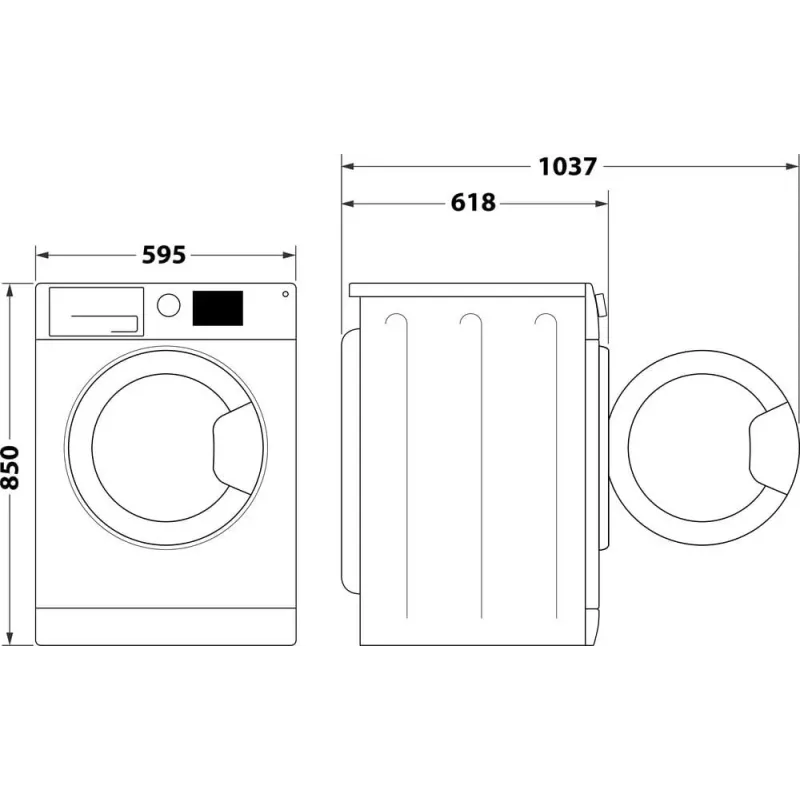 Pesukone INDESIT MTWE81495WBPL 8 kg, 1400 kierr./min, energiatehokkuusluokka B