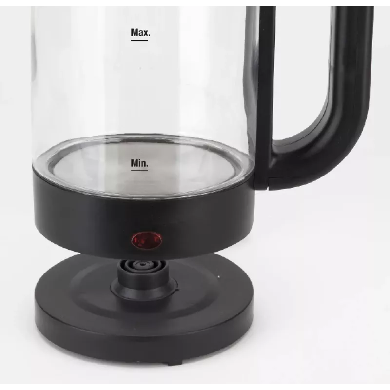 Jata HA702 vedenkeitin, 1,2 l, 1500 W, borosilikaattilasi, langaton, musta