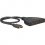 HDMI-vaihtokotelo 3 to 1 (4K @ 60Hz), HDMI-kytkin (musta, 55cm kaapeli)