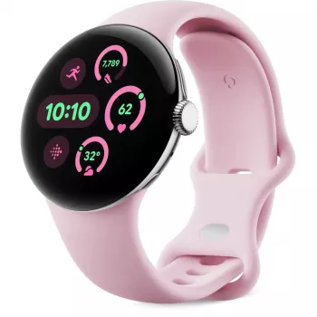 Google - ranneke älykelloon - koko S - ruusukvartsi - Pixel Watch 3 (GA06101-WW)