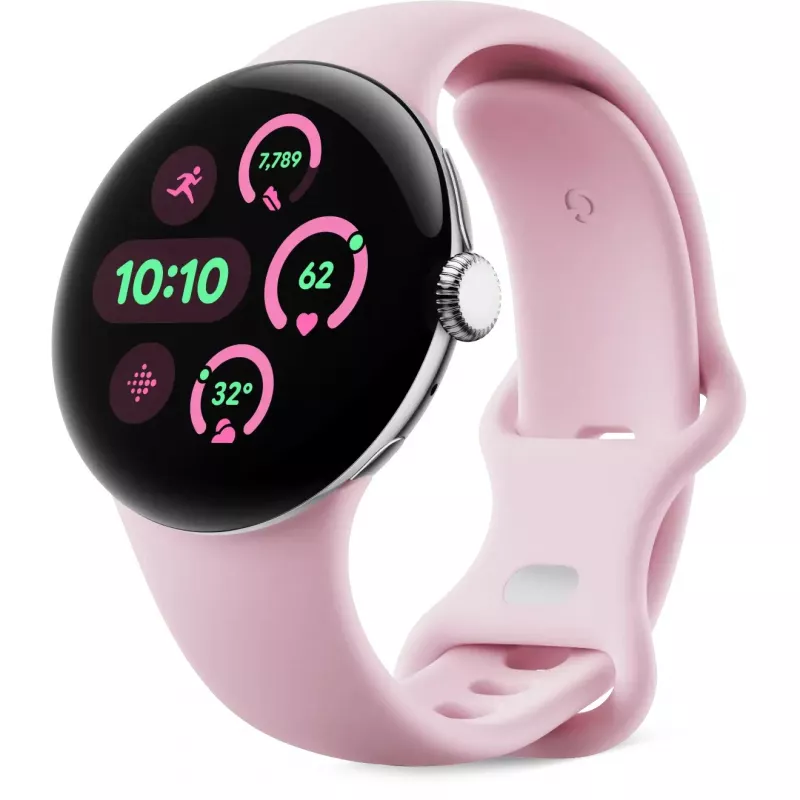 Google - ranneke älykelloon - koko S - ruusukvartsi - Pixel Watch 3 (GA06101-WW)