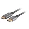 Lanberg CA-DPHD-20CU-0018-BK videokaapeliadapteri 1,8 m DisplayPort HDMI Type-A (standardi) musta, hopea