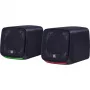 PC-kaiuttimet DEFENDER J3 2.0 6W LED USB, 2×3W RMS, 90–20000 Hz, 3,5 mm, musta
