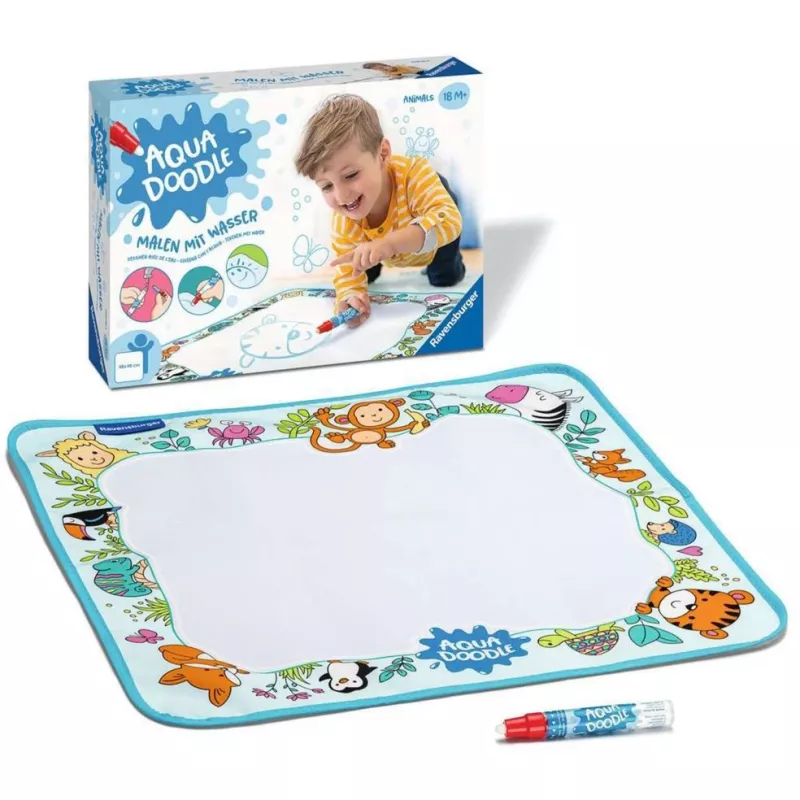 Ravensburger Aqua Doodle Animals maalausalusta — Ministeps-setti siistiin maalaamiseen vedellä