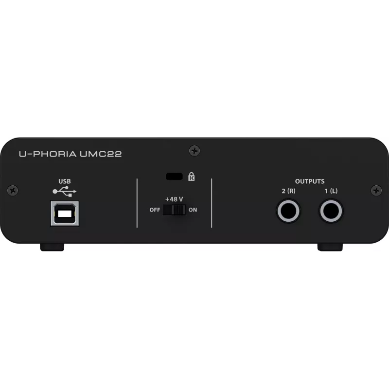Behringer UMC22 täydentävä musiikkivaruste Concert/Studio etuvahvistin