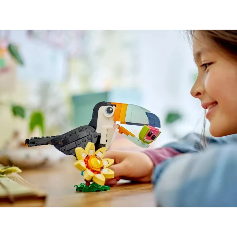Rakennuslelu LEGO Creator 3-in-1 villieläimet trooppinen tukaani setti 31173