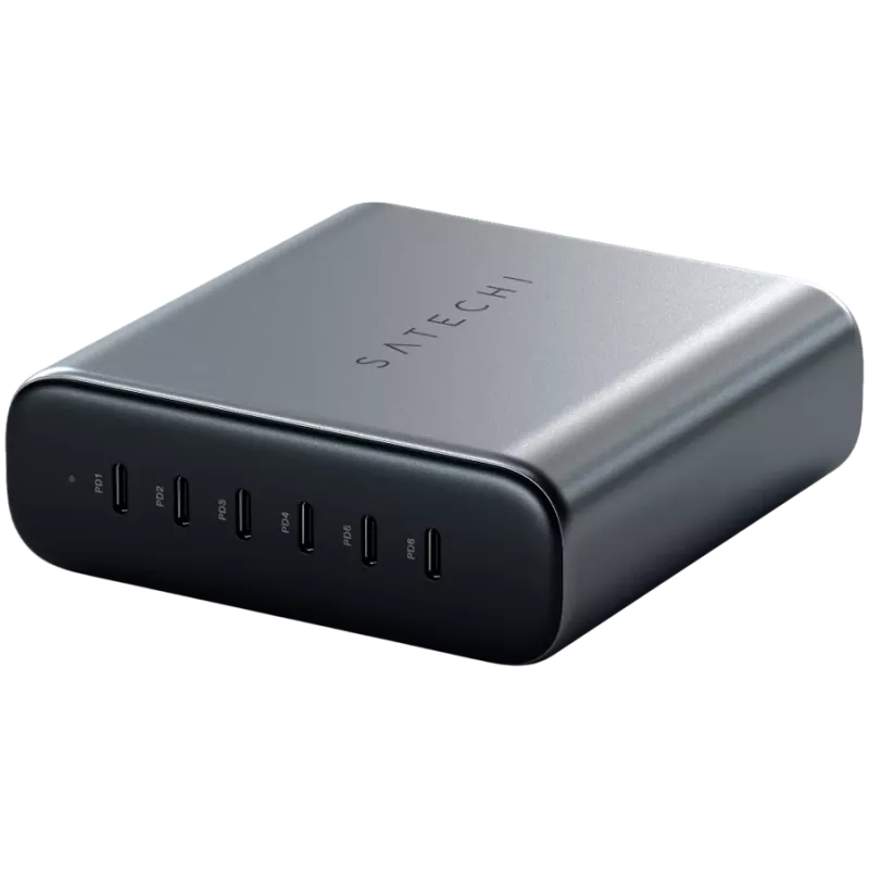 Sisälaturi Satechi ST-C200GM-EU Universal harmaa 6 USB Type-C-liitäntää