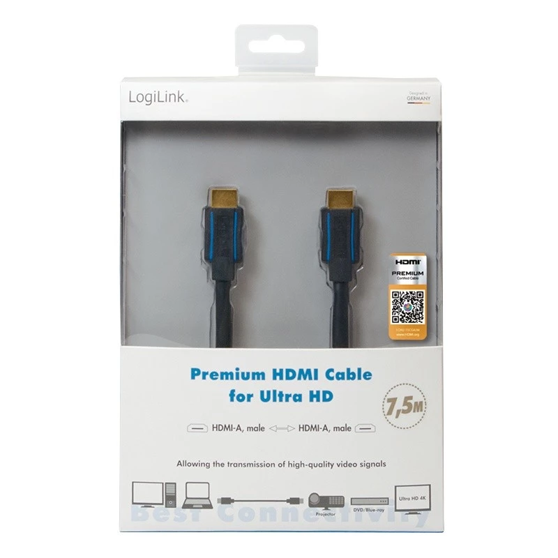 HDMI-kaapeli LogiLink CHB007 7,5 m