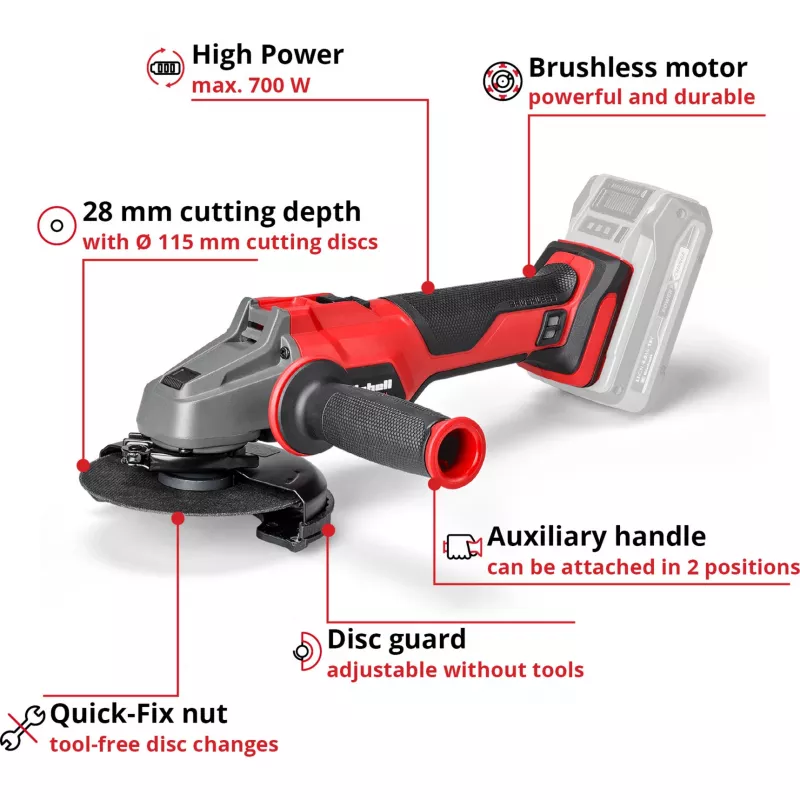 Kulmahiomakone Einhell AXXIO 18/115 Q