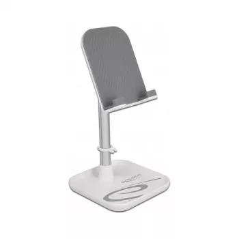 DeLOCK älypuhelin- ja tablettiteleskooppiteline hyllyllä, hopea/valkoinen