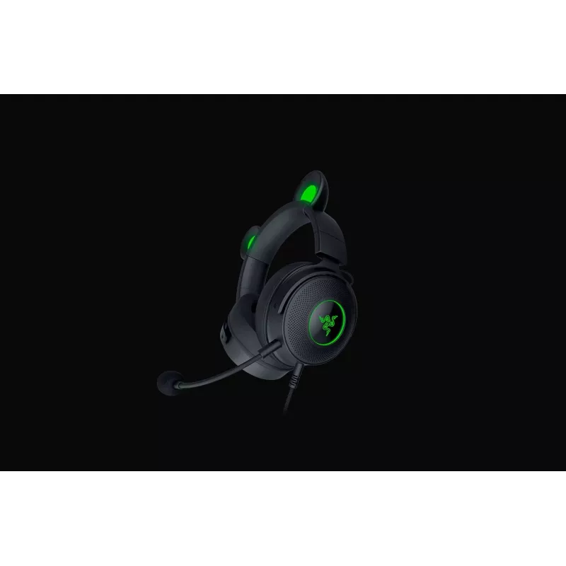 Razer Kraken V2 Pro Kitty Edition – johdollinen over-ear-pelikuuloke, musta
