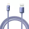 Baseus Crystal Shine -kaapeli USB–Lightning, 2,4A, 2m (violetti)
