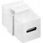 Goobay Keystone-moduuli USB-C™-pistorasia, USB 3.2 Gen 2 (10 Gbit/s), valkoinen (61262)