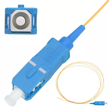 Pigtail SC/UPC PVC yksimuotokuitu Extralink G.657.A1 FTTH 900 µm 1 m keltainen