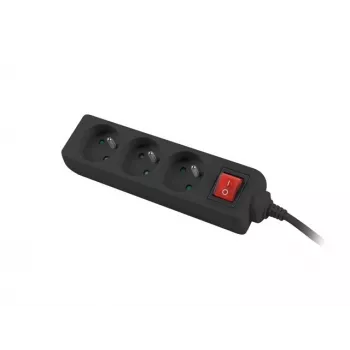 Lanberg PS1-03E-0150-BK jatkojohto (1,5 m, musta)