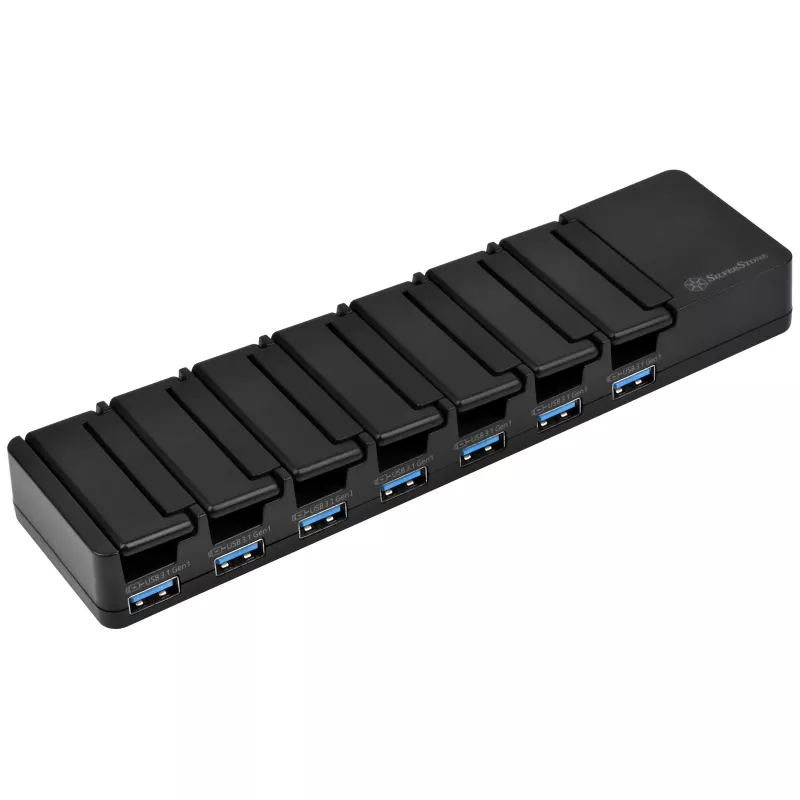 Pöytä-USB-3.1-Gen-1-keskitin SILVERSTONE SST-UC03B-PRO – 7 USB-liitäntää