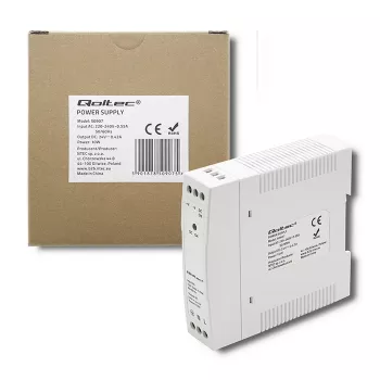 DIN-kiskovirtalähde 10W, 24V, 0,42A, ohut