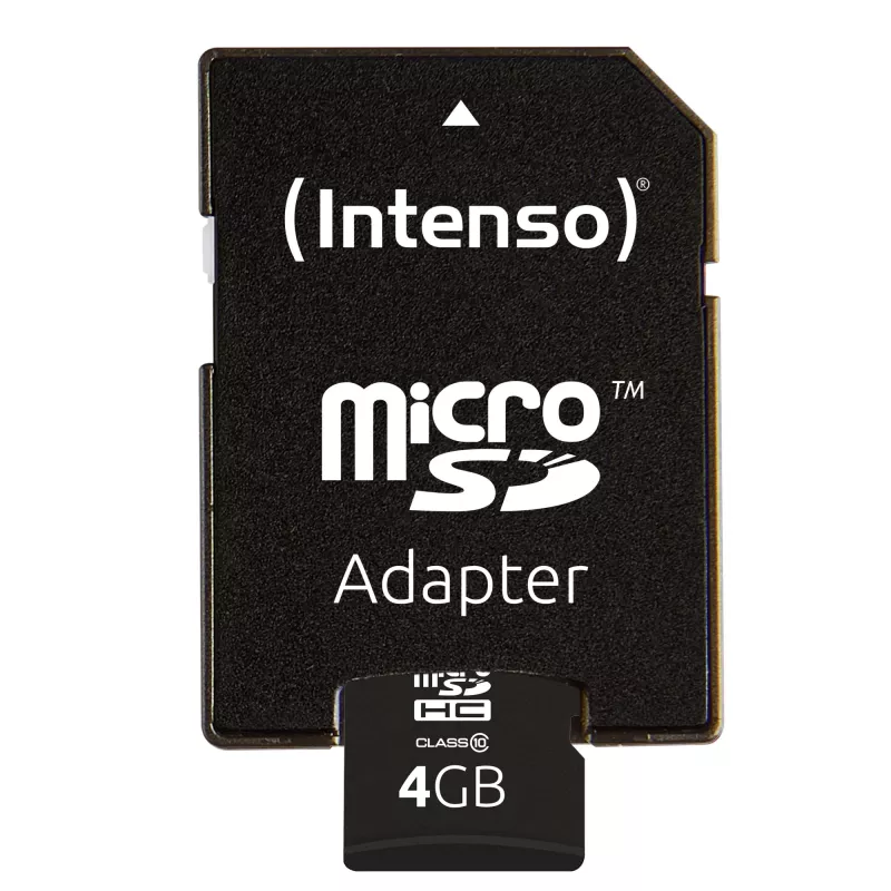MUISTI MICRO SDHC 4GB C10/W/ADAPTER 3413450 INTENSO