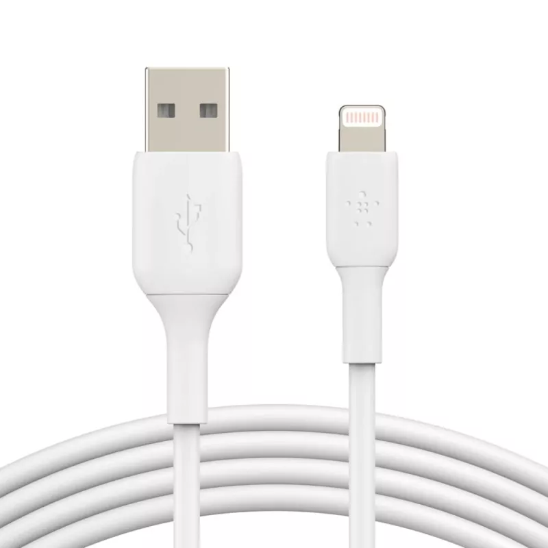 Belkin PVC USB-A - Lightning 2 m valkoinen