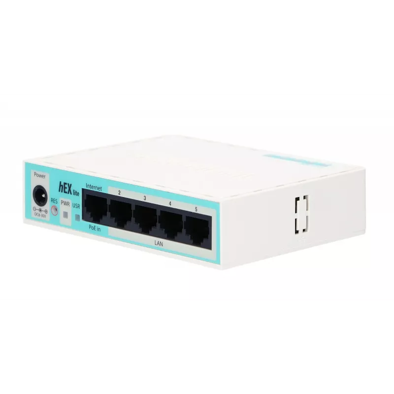 Mikrotik hEX lite langallinen reititin valkoinen