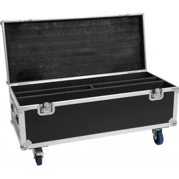 Roadinger flightcase 2x LED TMH Bar-S120 pyörillä — suojaava kuljetuslaukku