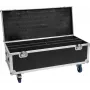 Roadinger flightcase 2x LED TMH Bar-S120 pyörillä — suojaava kuljetuslaukku