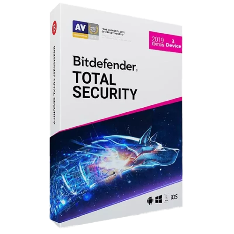 Bitdefender Total Security | 3 PC | 1 vuosi | Vain EU