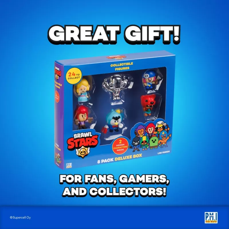 Brawl Stars S1 -figuurit – 8 kpl:n pakkaus Deluxe Box VER.B