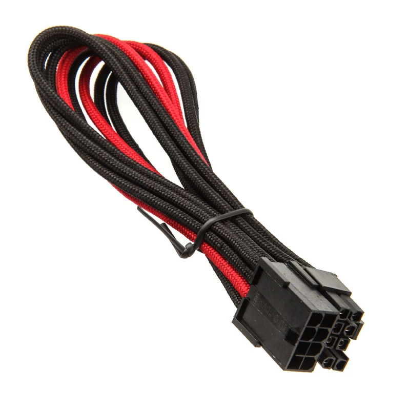 SilverStone PCIe-8-pin-kaapeli PCIe-6+2-pin, 250 mm – musta/punainen