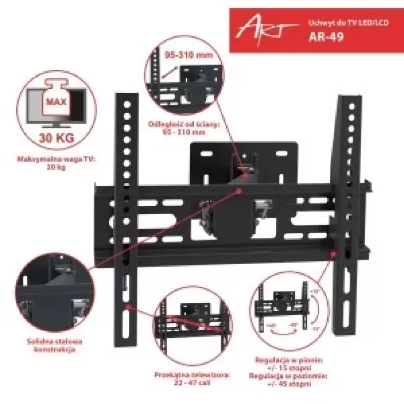LCD-teline AR-49 22-47'' 30KG