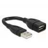 USB-kaapeli DeLOCK 15 cm USB 2.0 USB A musta